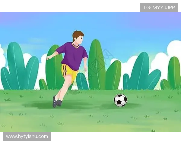 卡通风格足球明星背影展现运动魅力与青春活力的创意插画